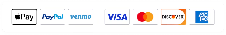 Hill Sign Mobile Notary accepts major payments including Apple Pay, PayPal, Venmo, Visa, Mastercard, Discover, and American Express.